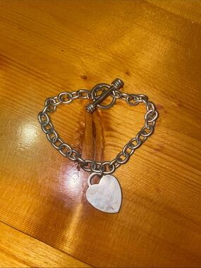 Heart Link Bracelet in Silver for Women
